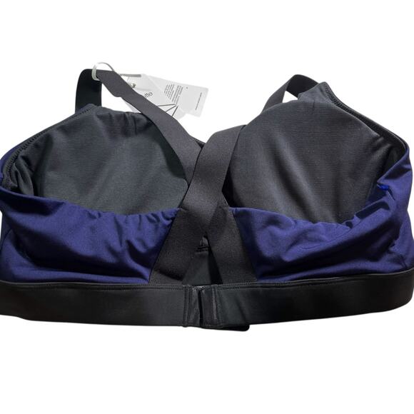 Yvette Sports Bra 40 (D-F),High Impact Crossback, Padded | Midnight Blue NWT - Picture 13 of 14